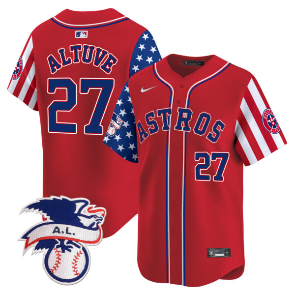 Men's Astros 2024 Fourth of July Vapor Premier Limited Jersey - All Stitched - Image 9