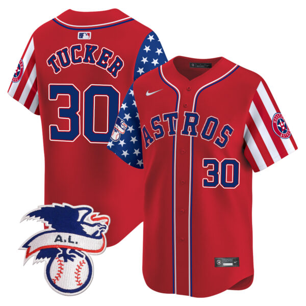 Men's Astros 2024 Fourth of July Vapor Premier Limited Jersey - All Stitched - Image 14