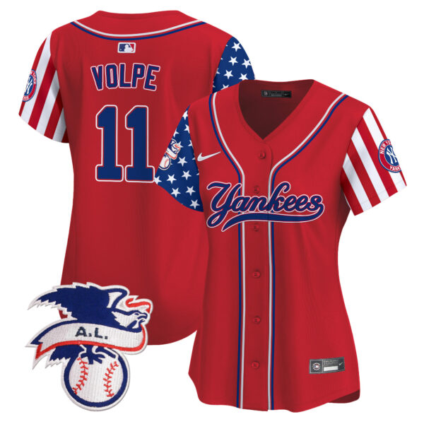 Women's New York Yankees 2024 Fourth of July Vapor Premier Limited Jersey V7 - All Stitched - Image 11