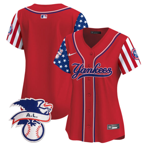 Women's New York Yankees 2024 Fourth of July Vapor Premier Limited Jersey V7 - All Stitched - Image 18