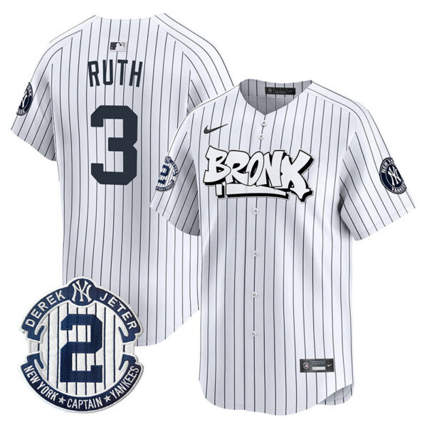 Men's New York Yankees The Bronx Graffiti Vapor Premier Limited Jersey V3 - All Stitched - Image 11