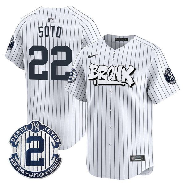 Men's New York Yankees The Bronx Graffiti Vapor Premier Limited Jersey V3 - All Stitched - Image 14