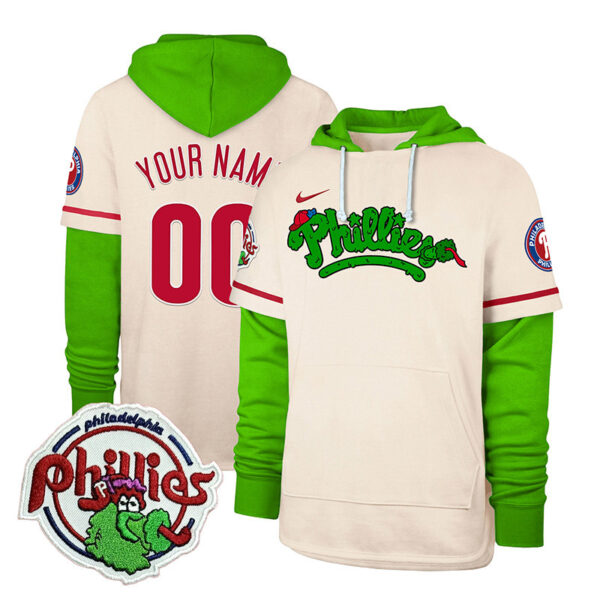 Phillies Phanatic Patch Custom Shortstop Pullover Hoodie V2 - All Stitched - Image 3