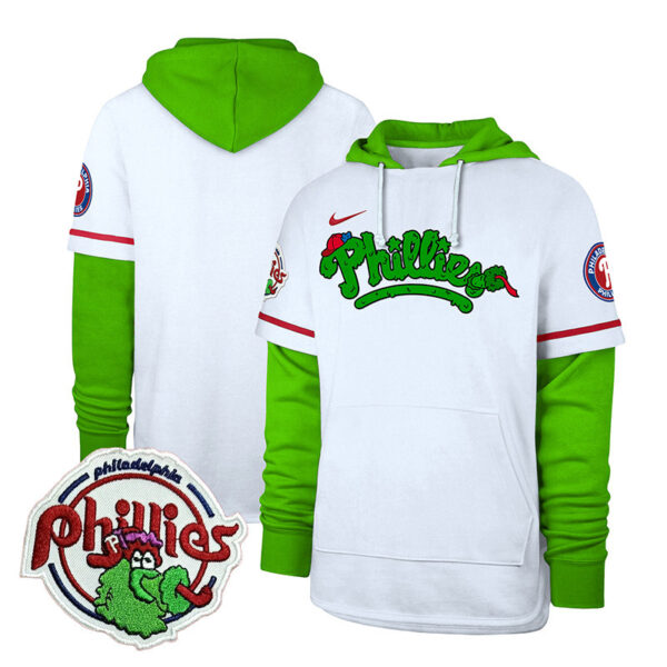 Men's Phillies Phanatic Patch Shortstop Pullover Hoodie V2 - All Stitched - Image 9