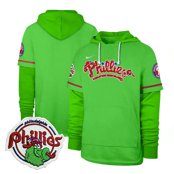 Men's Phillies Phanatic Patch Shortstop Pullover Hoodie V2 - All Stitched - Image 18