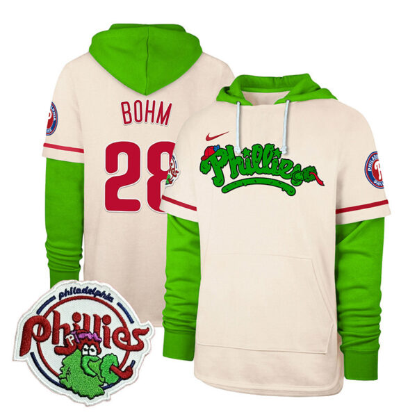 Men's Phillies Phanatic Patch Shortstop Pullover Hoodie V2 - All Stitched - Image 20