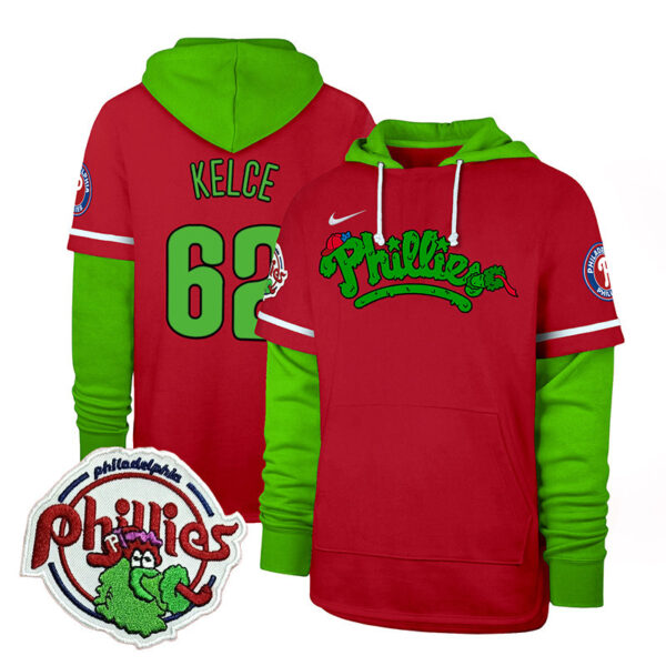 Men's Phillies Phanatic Patch Shortstop Pullover Hoodie V2 - All Stitched - Image 33