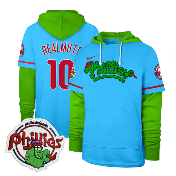 Men's Phillies Phanatic Patch Shortstop Pullover Hoodie V2 - All Stitched - Image 41