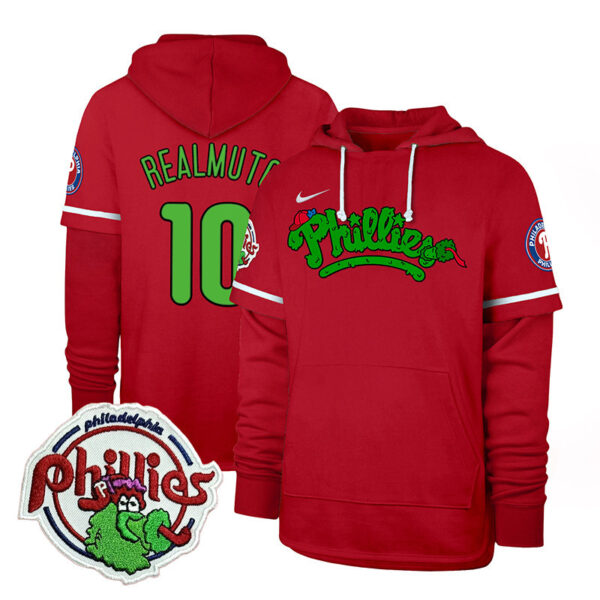 Men's Phillies Phanatic Patch Shortstop Pullover Hoodie - All Stitched - Image 32
