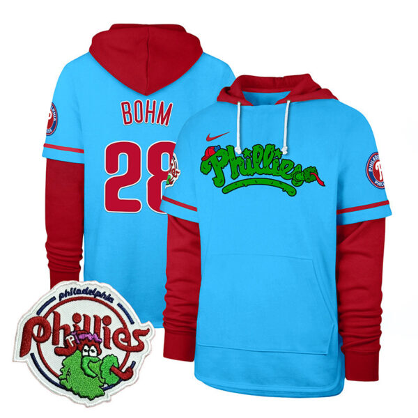 Men's Phillies Phanatic Patch Shortstop Pullover Hoodie - All Stitched - Image 38