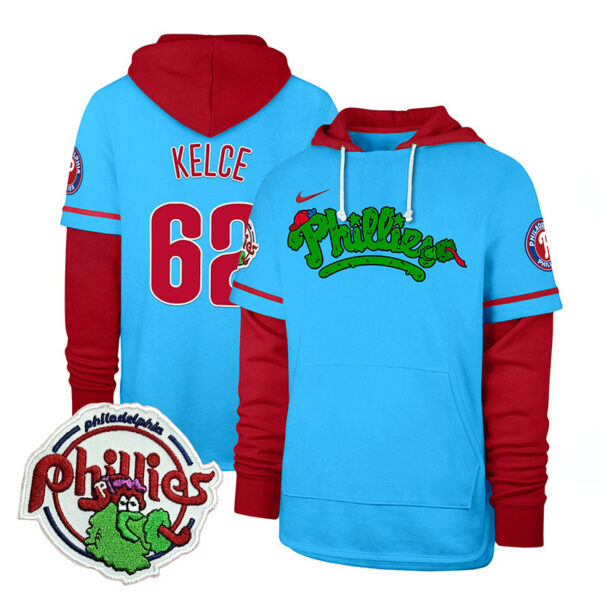 Men's Phillies Phanatic Patch Shortstop Pullover Hoodie - All Stitched - Image 42