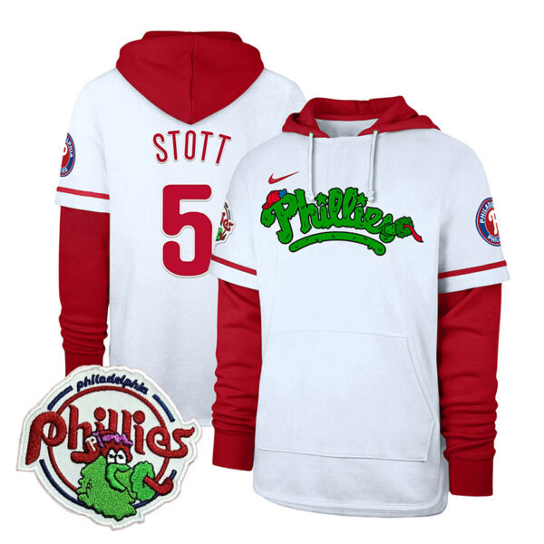 Men's Phillies Phanatic Patch Shortstop Pullover Hoodie - All Stitched - Image 4