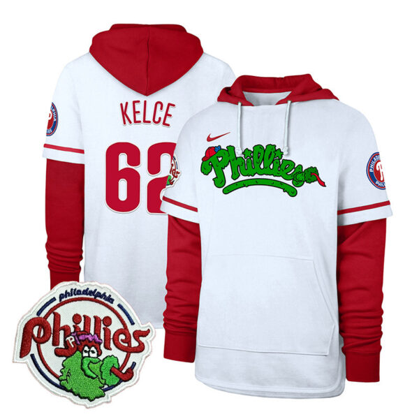Men's Phillies Phanatic Patch Shortstop Pullover Hoodie - All Stitched - Image 6