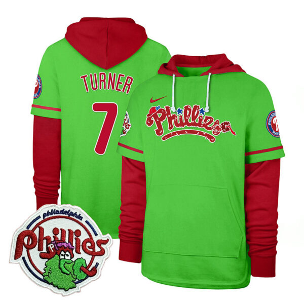 Men's Phillies Phanatic Patch Shortstop Pullover Hoodie - All Stitched - Image 12
