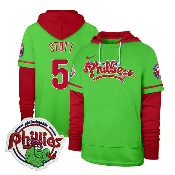 Men's Phillies Phanatic Patch Shortstop Pullover Hoodie - All Stitched - Image 13