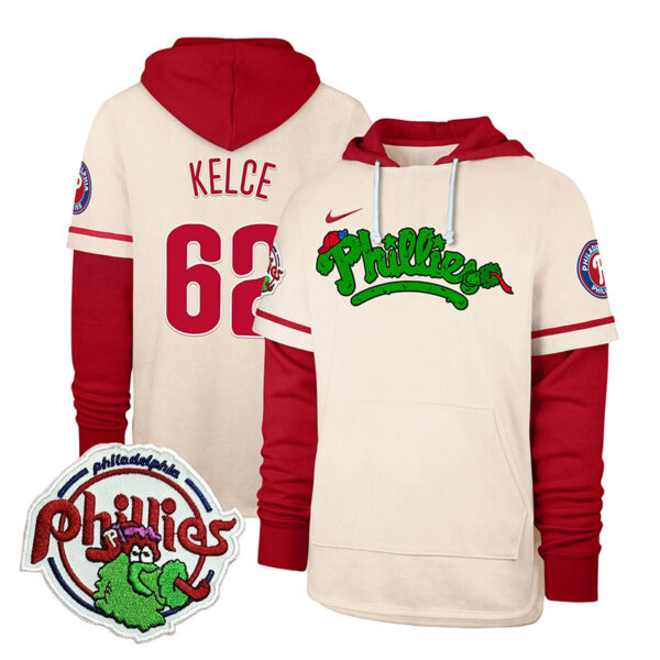 Men's Phillies Phanatic Patch Shortstop Pullover Hoodie - All Stitched - Image 24