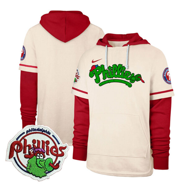 Men's Phillies Phanatic Patch Shortstop Pullover Hoodie - All Stitched - Image 27
