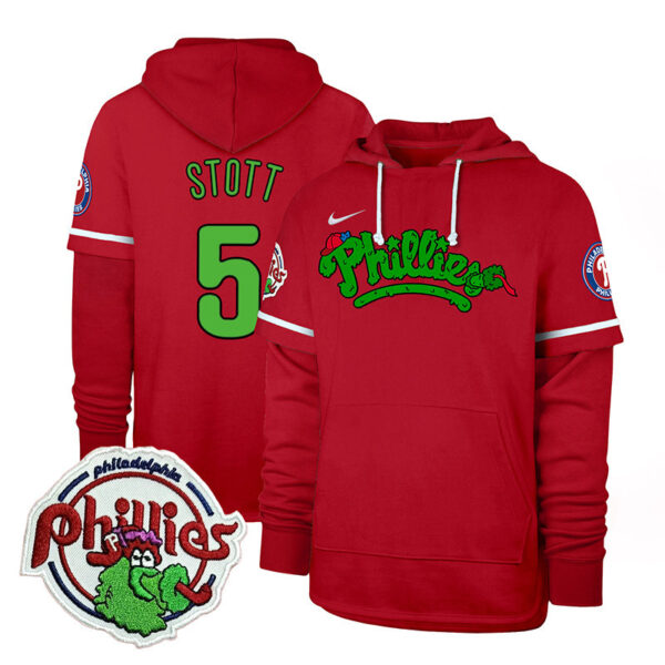 Men's Phillies Phanatic Patch Shortstop Pullover Hoodie - All Stitched - Image 31