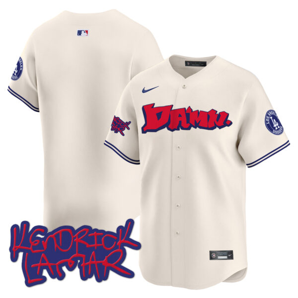 Men's Dodgers Kendrick Lamar Vapor Premier Limited Jersey - All Stitched - Image 9