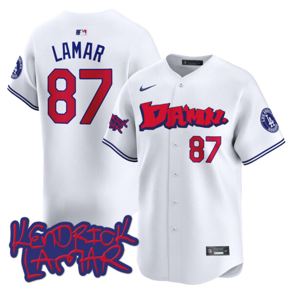 Men's Dodgers Kendrick Lamar Vapor Premier Limited Jersey - All Stitched - Image 10