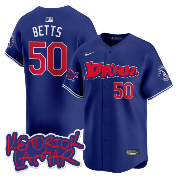 Men's Dodgers Kendrick Lamar Vapor Premier Limited Jersey - All Stitched - Image 22