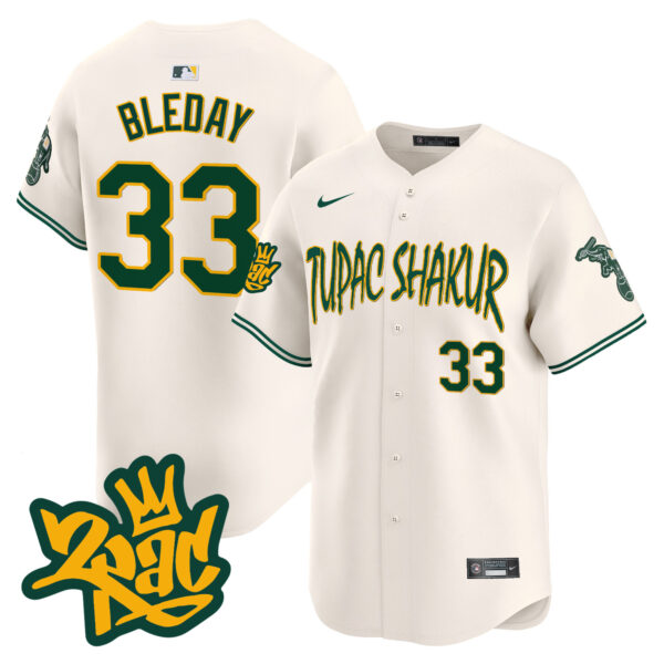 Men's Oakland Athletics Tupac Shakur Vapor Premier Limited Jersey - All Stitched - Image 3