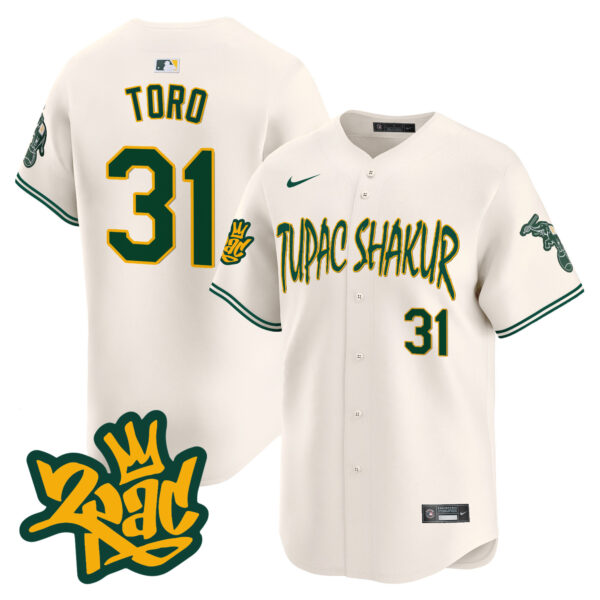 Men's Oakland Athletics Tupac Shakur Vapor Premier Limited Jersey - All Stitched - Image 4