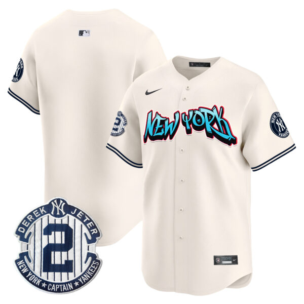 Men's New York Yankees Graffiti Vapor Premier Limited Jersey - All Stitched - Image 8