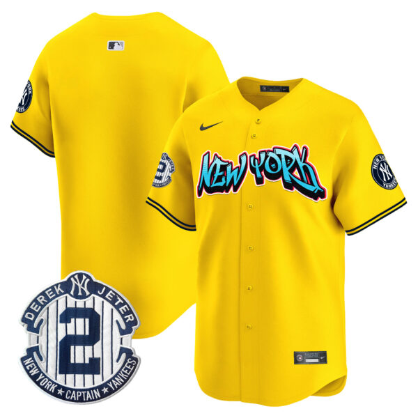 Men's New York Yankees Graffiti Vapor Premier Limited Jersey - All Stitched - Image 40