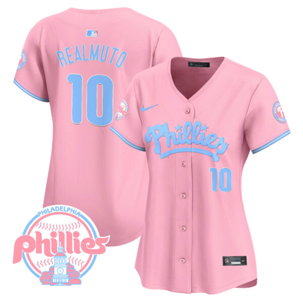 Women's Phillies Bubblegum Pink Vapor Premier Limited Jersey - All Stitched - Image 14
