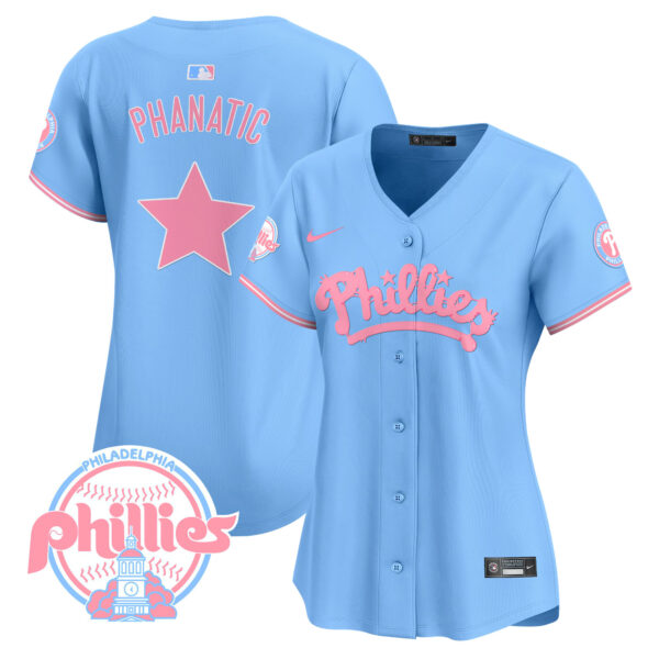 Women's Phillies Bubblegum Pink Vapor Premier Limited Jersey - All Stitched - Image 44