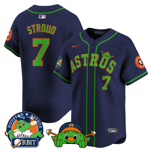 Men's Astros Orbit Patch Vapor Premier Limited Jersey V3 - All Stitched - Image 26