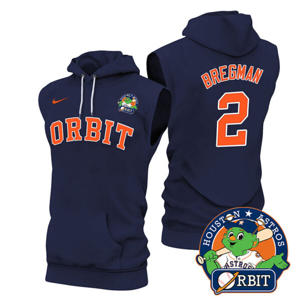 Men's Astros Orbit Patch Sleeveless Hoodie - All Stitched - Image 22