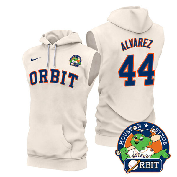 Men's Astros Orbit Patch Sleeveless Hoodie - All Stitched - Image 50