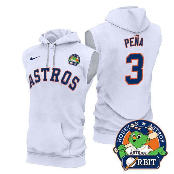 Men's Astros Orbit Patch Sleeveless Hoodie V2 - All Stitched - Image 11