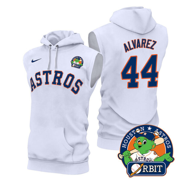 Men's Astros Orbit Patch Sleeveless Hoodie V2 - All Stitched - Image 14