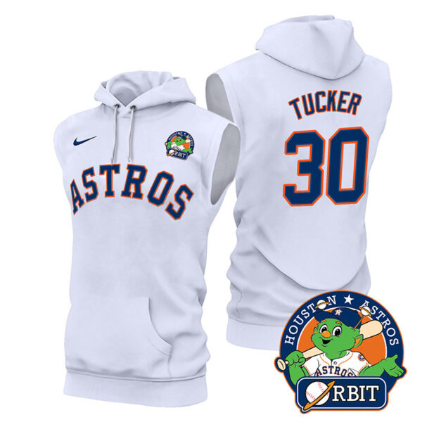 Men's Astros Orbit Patch Sleeveless Hoodie V2 - All Stitched - Image 16