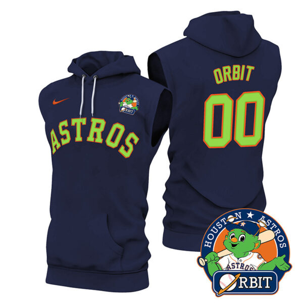 Men's Astros Orbit Patch Sleeveless Hoodie V2 - All Stitched - Image 21