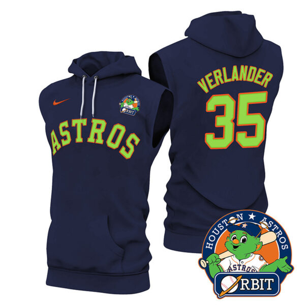 Men's Astros Orbit Patch Sleeveless Hoodie V2 - All Stitched - Image 24