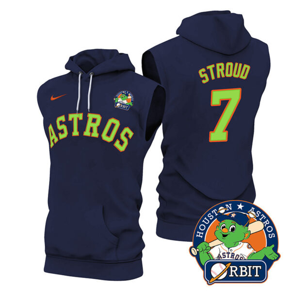 Men's Astros Orbit Patch Sleeveless Hoodie V2 - All Stitched - Image 26
