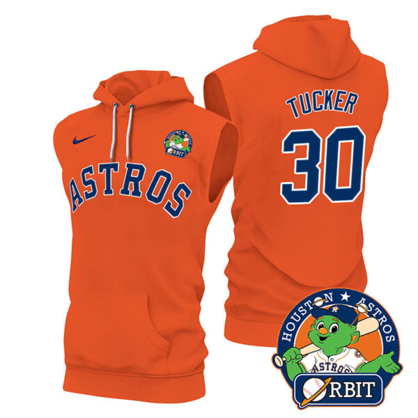 Men's Astros Orbit Patch Sleeveless Hoodie V2 - All Stitched - Image 34