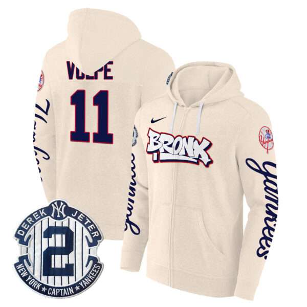 Men's New York Yankees The Bronx Graffiti Zip Hoodie V2 - Stitched - Image 2