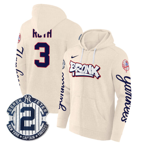 Men's New York Yankees The Bronx Graffiti Zip Hoodie V2 - Stitched - Image 3