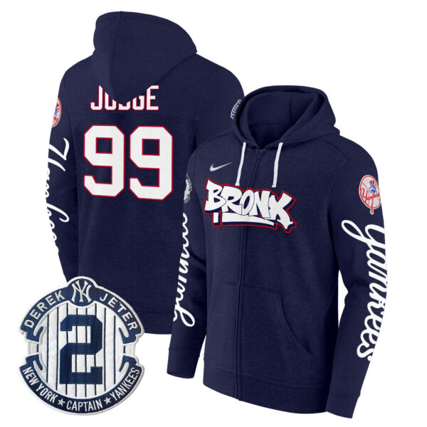 Men's New York Yankees The Bronx Graffiti Zip Hoodie V2 - Stitched - Image 9