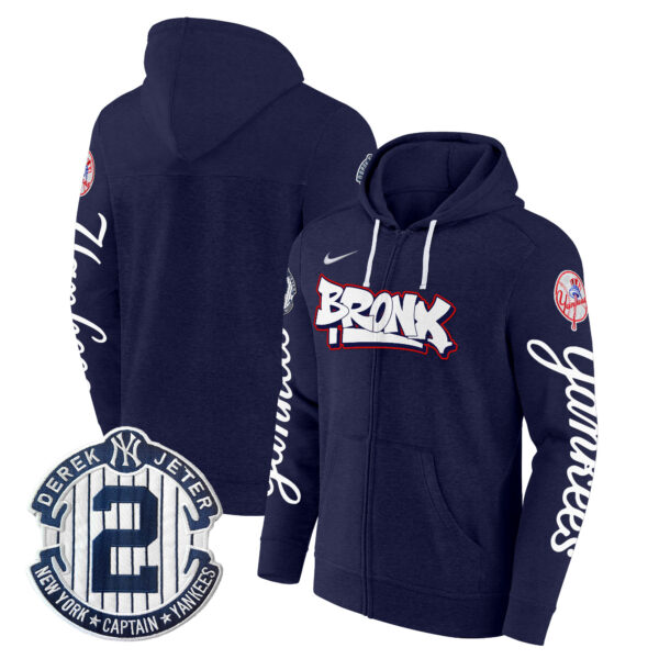 Men's New York Yankees The Bronx Graffiti Zip Hoodie V2 - Stitched - Image 16