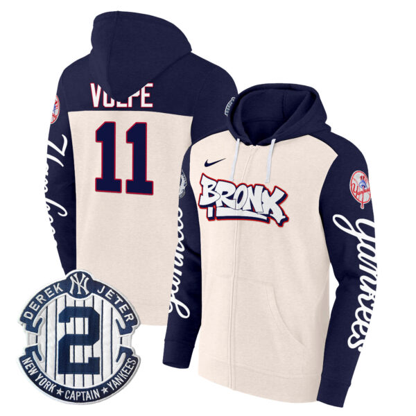 Men's New York Yankees The Bronx Graffiti Zip Hoodie - Stitched - Image 2