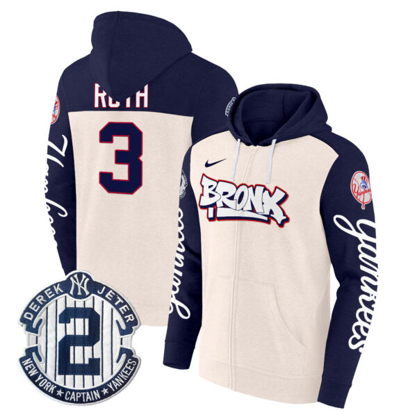 Men's New York Yankees The Bronx Graffiti Zip Hoodie - Stitched - Image 3