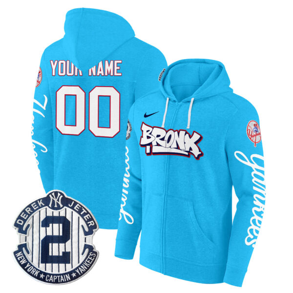 New York Yankees The Bronx Graffiti Custom Zip Hoodie V2 - Stitched - Image 3