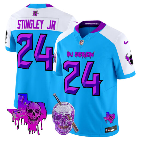 Men's Houston Texans DJ Screw Vapor Limited Jersey - All Stitched - Image 47