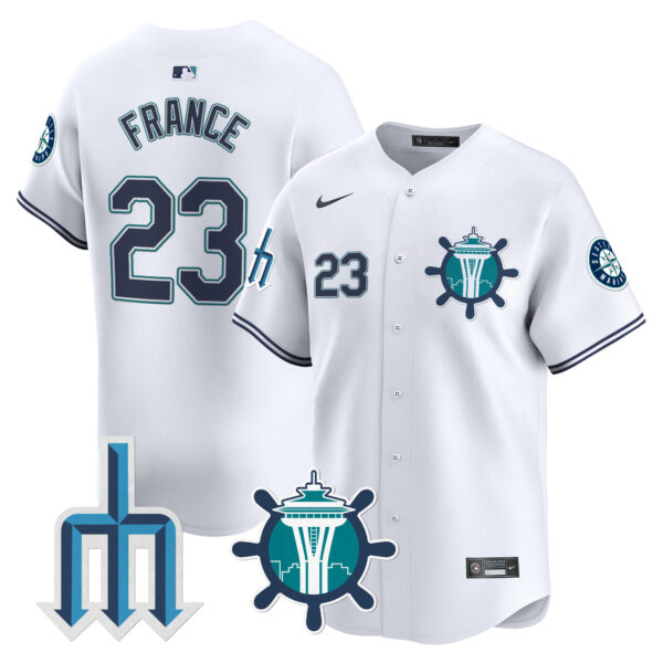 Men's Seattle Mariners Trident Patch Vapor Premier Limited Jersey - All Stitched - Image 4